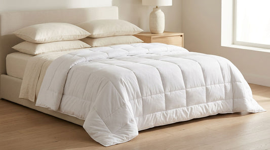 EcoComfort Bamboo Duvet laid naturally on a bed - Choosing the Right Duvet Fill for Allergy Sufferers