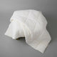 White duck feather duvet, top-down view